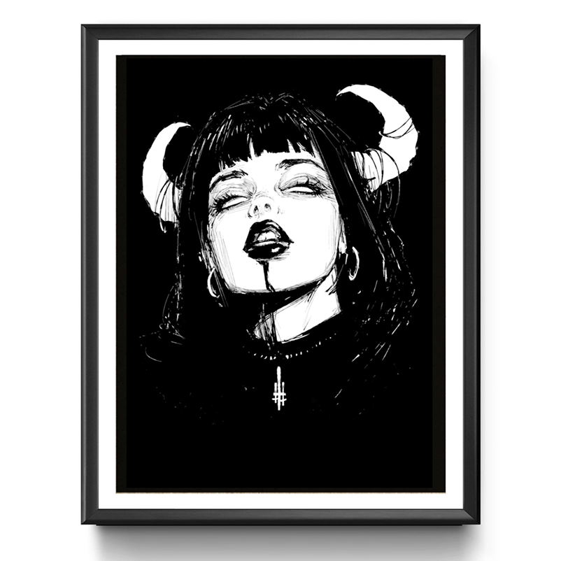 Affiche poster - rock demon A4