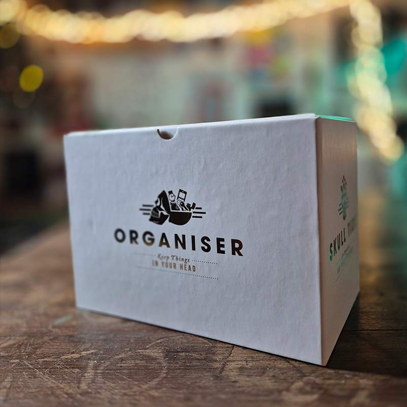 Crâne noir vide poches