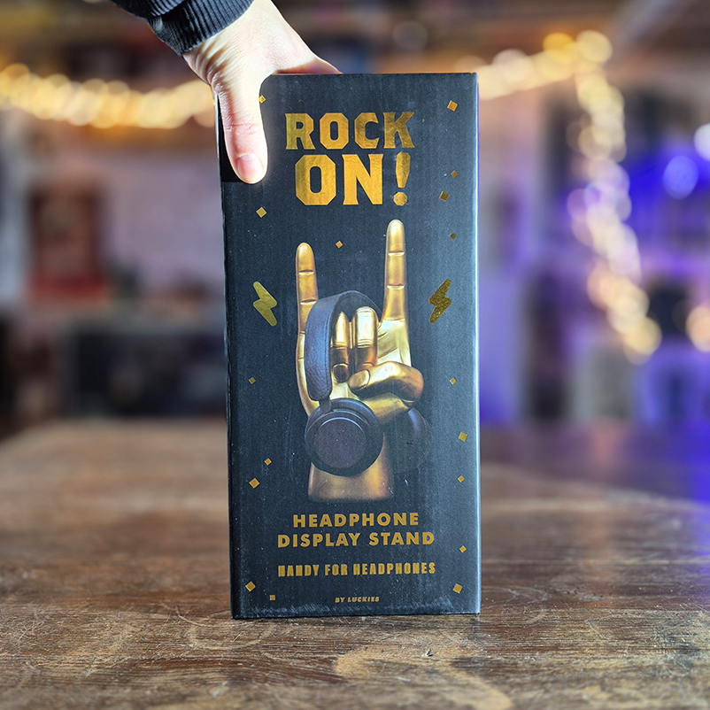 Support pour casque doré